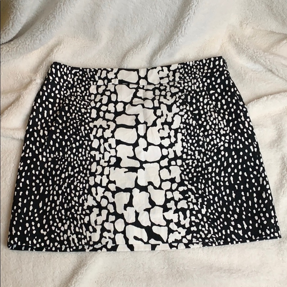J. Crew Factory Mini Skirt Size 6 Animal Print EUC